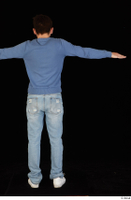  Hamza blue jeans blue sweatshirt dressed standing t poses white sneakers whole body 0005.jpg